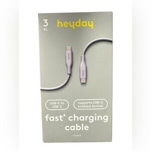 Heyday Gray USB-C to USB-C Cable